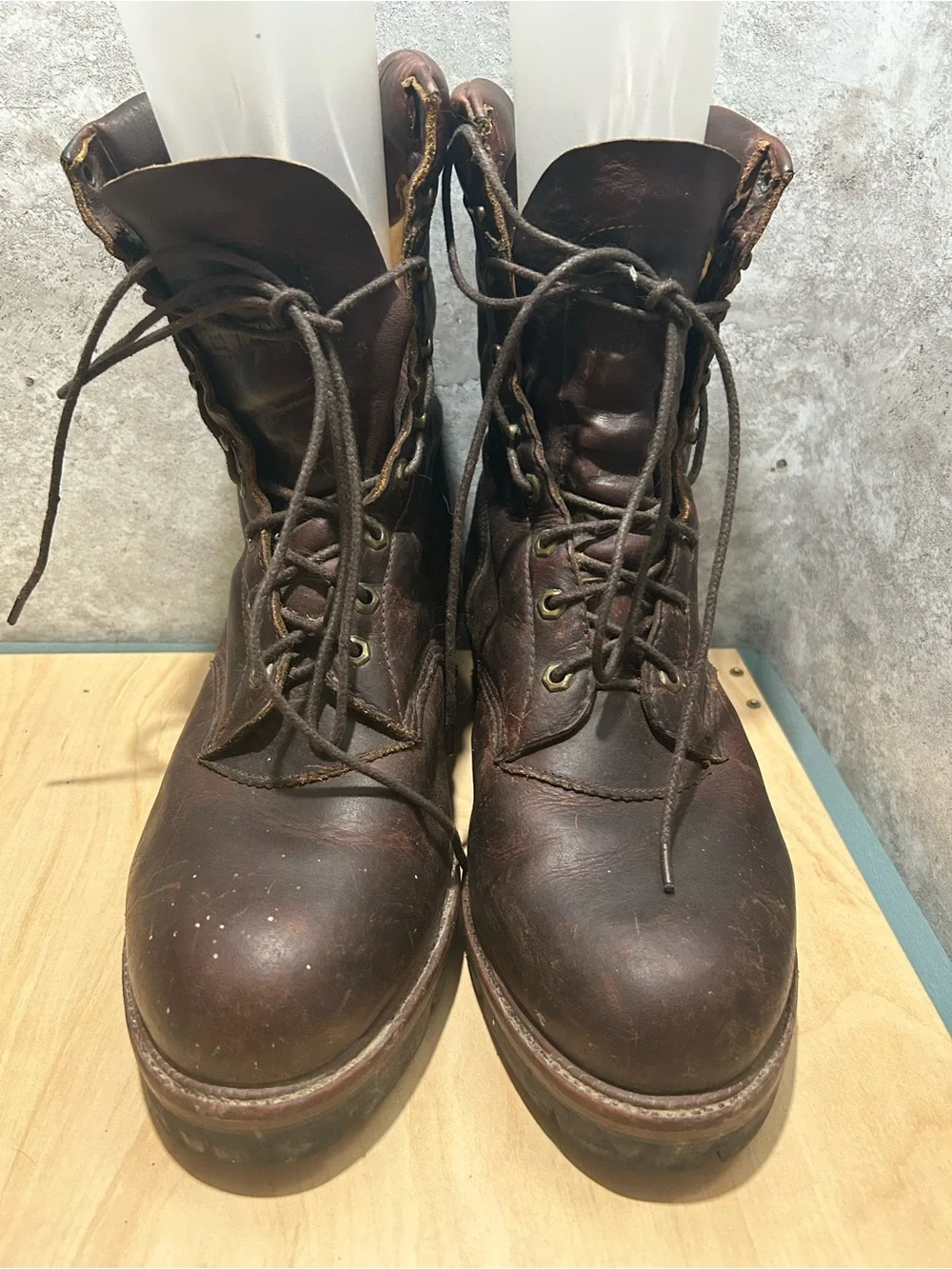 Vintage Chippewa Leather Logger Boots size 12 men’s